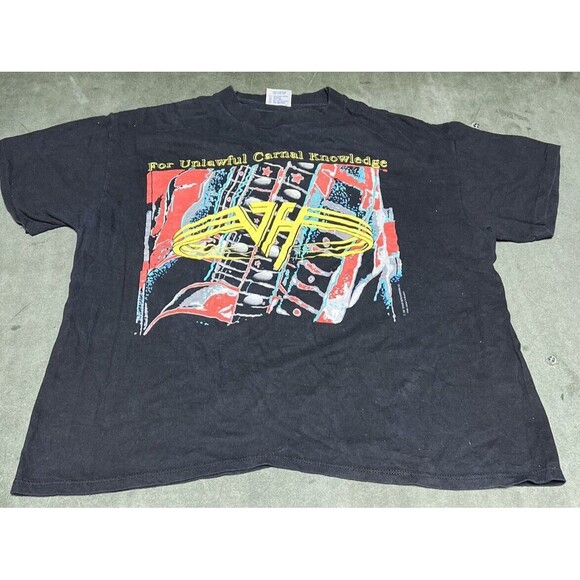 Vintage Van Halen For Unlawful Carnal Knowledge 1991 Band Tour Shirt XL Black - Picture 1 of 3